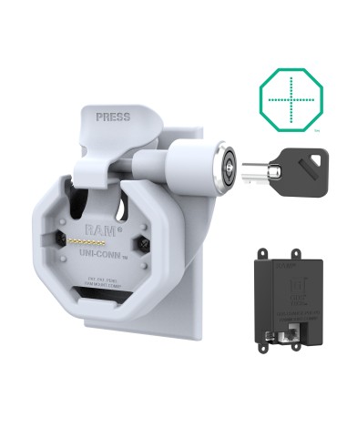 GDS® Uni-ConnT Powered Locking Snap-In Wall Dock with PoE - Gray