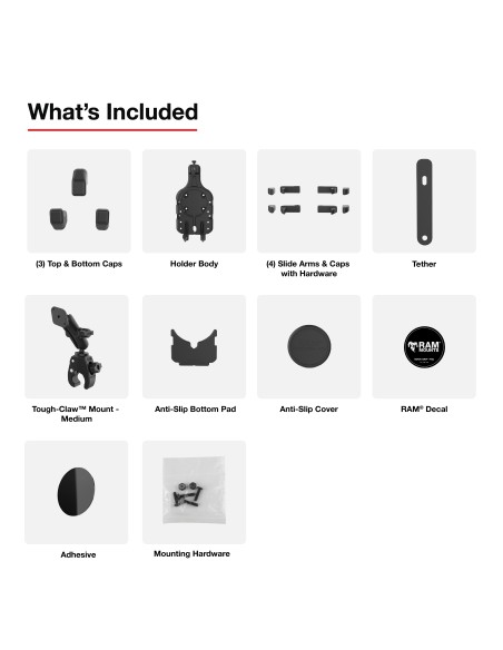 RAM® Quick-GripT Pro Phone Mount with Small Tough-ClawT Base - Medium