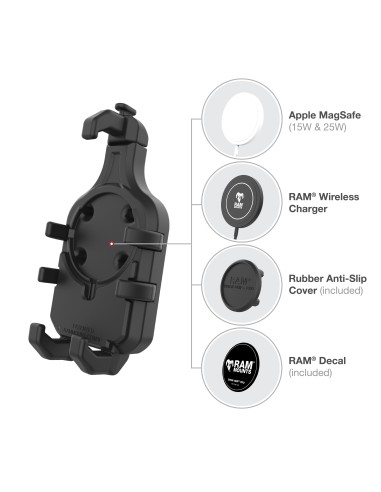 RAM® Quick-GripT Pro Phone Mount with Medium TorqueT Base - Medium