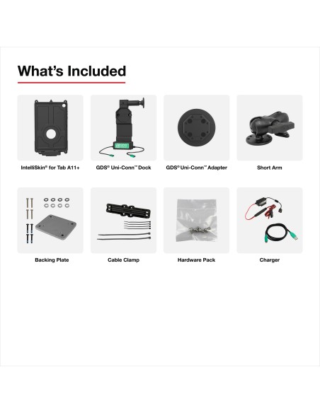 GDS® Uni-ConnT Vehicle Bundle + Single USB-C for Samsung Tab A11+