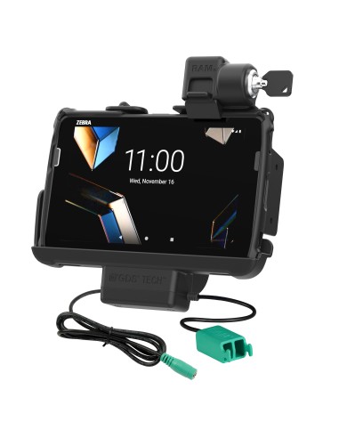 Locking RAM® Tough-DockT Power + Dual USB for Zebra ET401 8"