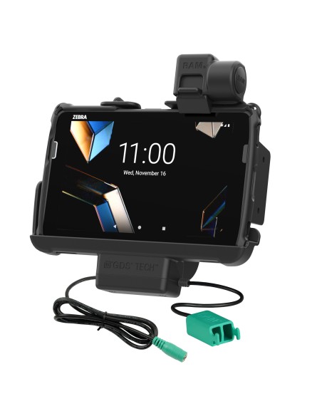 RAM® Tough-DockT Power + Dual USB with Latch for Zebra ET401 8"