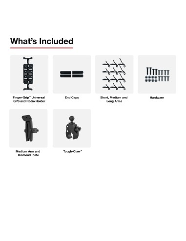 RAM® Finger-GripT Universal Mount with Small Tough-ClawT