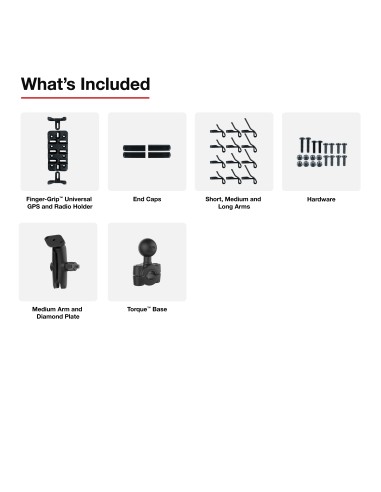 RAM® Finger-GripT Universal Mount with Medium TorqueT Base