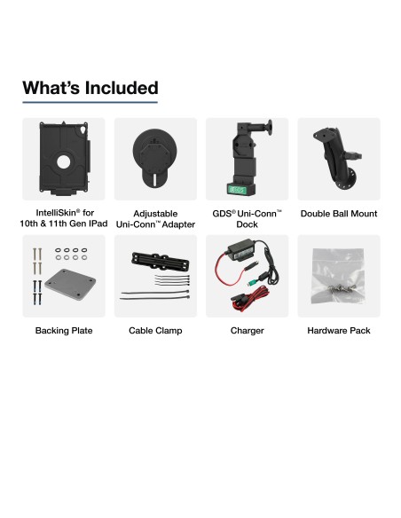 GDS® Uni-ConnT Vehicle Bundle for Apple iPad 10th & 11th Gen