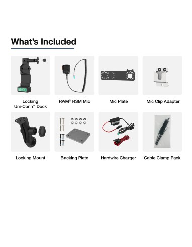 GDS® Uni-ConnT Locking PTT Remote Speaker Mic Bundle for Kodiak