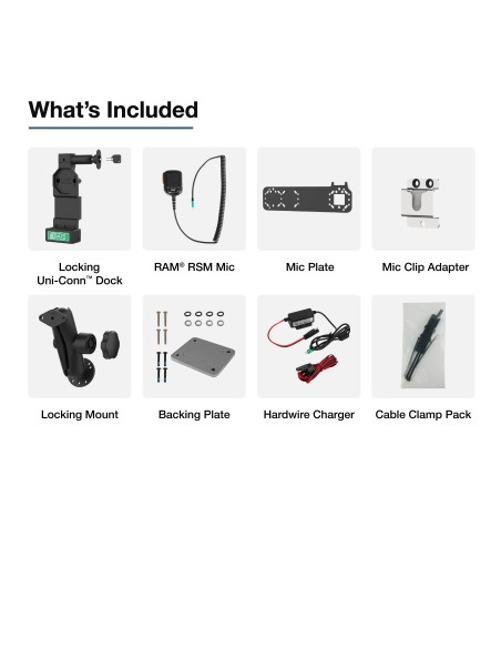 GDS® Uni-ConnT Locking PTT Remote Speaker Mic Bundle for Kodiak