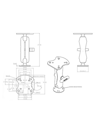 RAM® Fish Finder Mount for Humminbird Devices - C Size Medium