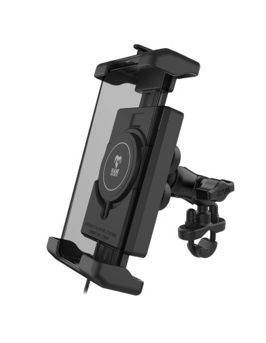 RAM® Quick-GripT Pro XL Vibration Damping Phone Mount & Qi2 15W Charger