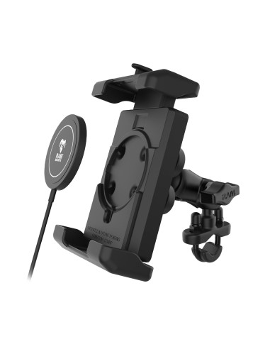 RAM® Quick-GripT Pro XL Vibration Damping Phone Mount & Qi2 15W Charger