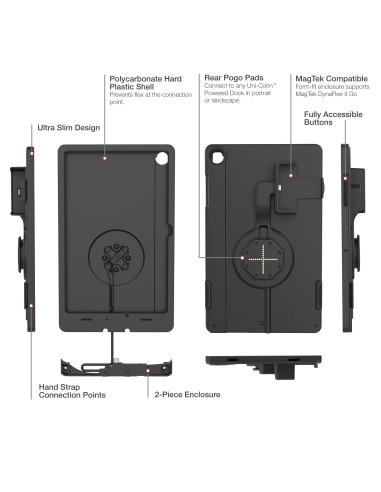 IntelliSkin® Thin-CaseT for Samsung Tab A9+/A11+ & MagTek Module