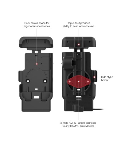 RAM® Powered Dock with USB-C for Zebra TC701