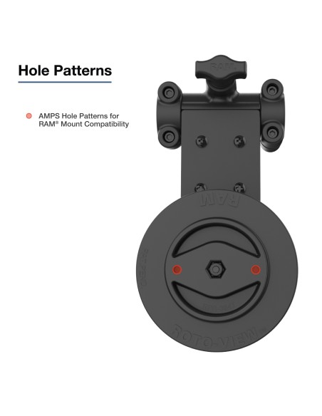 RAM® Friction Hinge Mount for Tough-BarT with Roto-ViewT & Pivot Feature