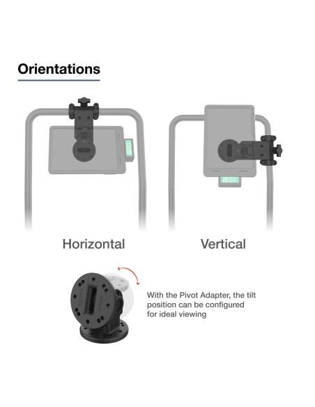 RAM® Friction Hinge Mount for Tough-BarT with Pivot Feature
