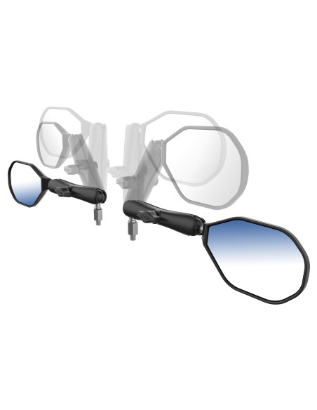 RAM® Tough-MirrorT Kit with M10-1.25 Bases + M10-1.5 Adapters - Long Arm