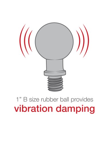 RAM® Ball Adapter with M10-1.25 Threaded Post