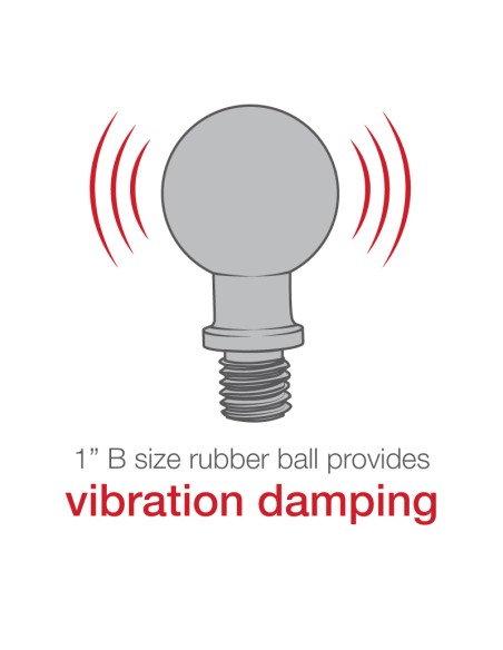 RAM® Ball Adapter with M10-1.25 Threaded Post