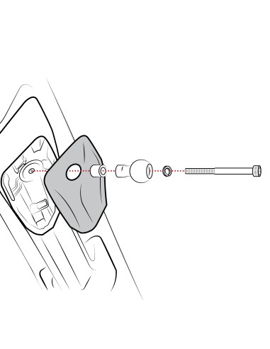 RAM® Grab Handle & A-Pillar M6 Bolt Replacement Kit with Ball Base