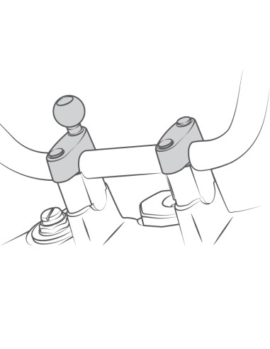 RAM® Motorcycle Handlebar Clamp Base with M8 Bolts