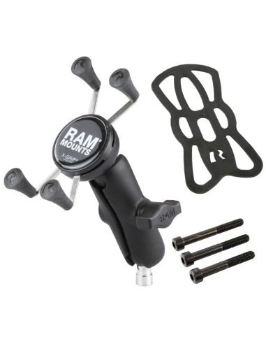 RAM® X-Grip® Phone Mount with Motorcycle Handlebar Clamp Base