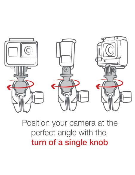 RAM® Tough-ClawT Clamp Mount with Action Camera Adapter - Aluminum