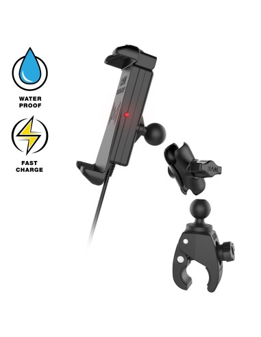 RAM® Quick-GripT 15W Waterproof Wireless Charging Mount with Tough-ClawT