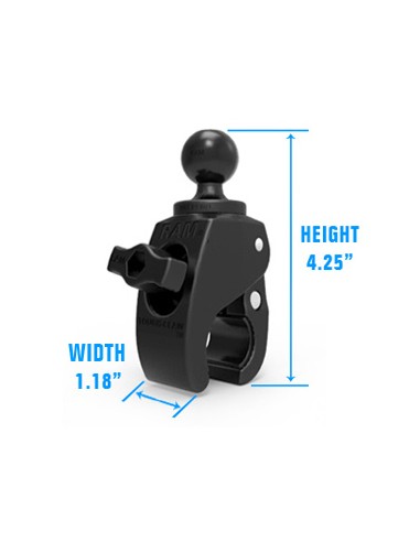 RAM® X-Grip® Large Phone Mount with Tough-ClawT Small Clamp Base - Long