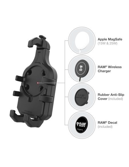 RAM® Quick-GripT Pro Phone Mount with Small Tough-ClawT Base - Medium