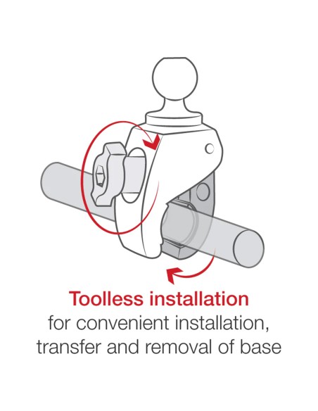 RAM® Quick-GripT Pro XL Phone Mount with Small Tough-ClawT Base - Medium