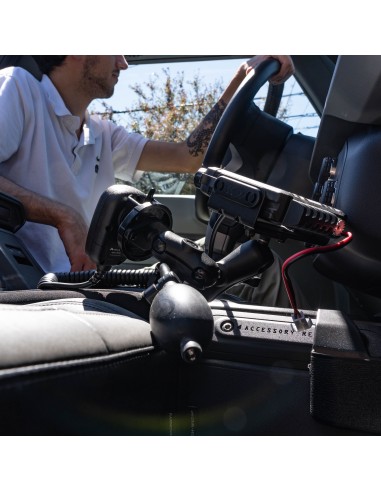 RAM® Tough-WedgeT Temporary Radio + Mic Vehicle Mount Bundle