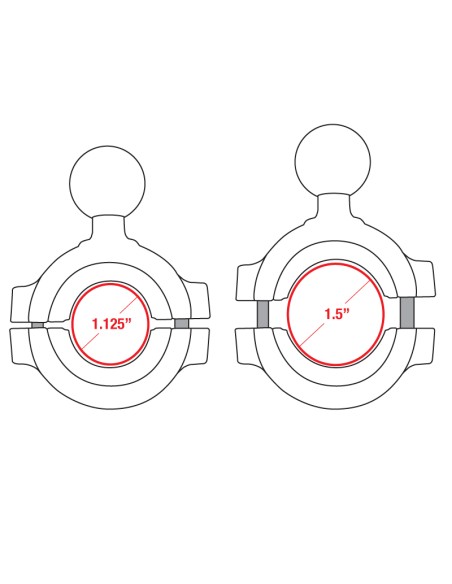 RAM® TorqueT Large Rail Base - B Size