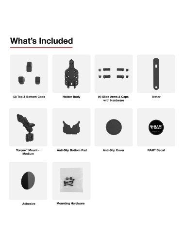 RAM® Quick-GripT Pro Phone Mount with Medium TorqueT Base - Medium