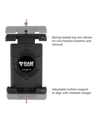 RAM® Quick-GripT Pro XL Phone Mount with Medium TorqueT Base - Medium