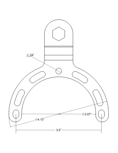 RAM® Small Gas Tank Mount with Diamond Plate