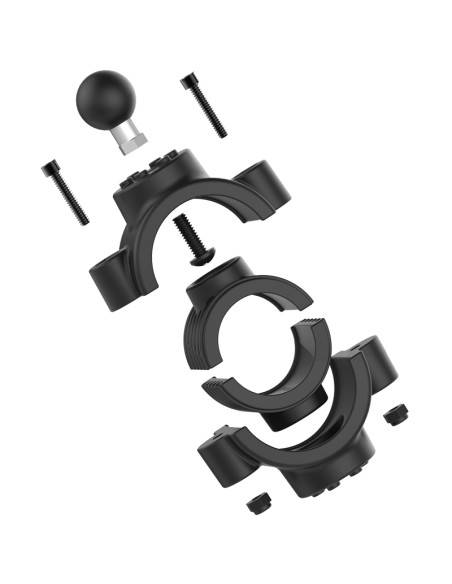 RAM® TorqueT 1 ½" - 2" Diameter Rail Base - B Size Aluminum Ball