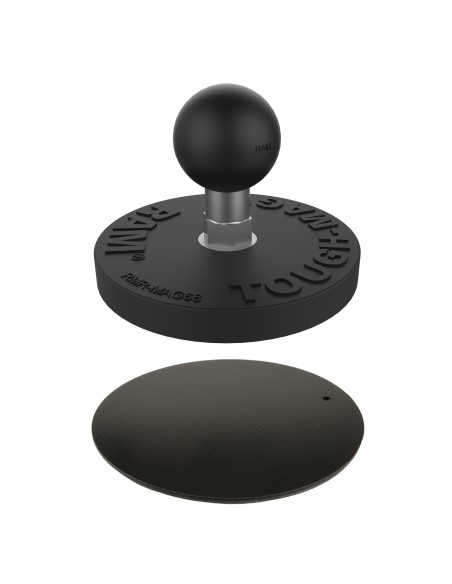 RAM® Tough-MagT 66MM Diameter Magnetic Ball Base with Steel Plate