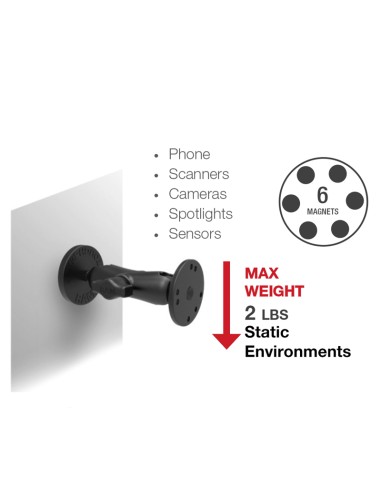 RAM® Tough-MagT 66MM Diameter Magnetic Ball Base with Steel Plate