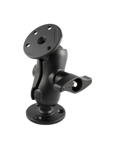RAM® Double Ball Mount with Two Large Round Plates - D Size Short