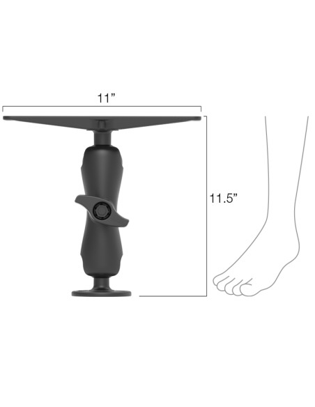 RAM® Large Marine Electronics Mount - D Size Medium