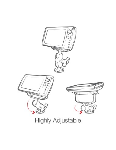 RAM® Drill-Down Ball Mount for Humminbird Helix 8-10 & XPLORE Series