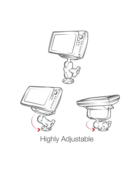RAM® Drill-Down Ball Mount for Humminbird Helix 8-10 & XPLORE Series