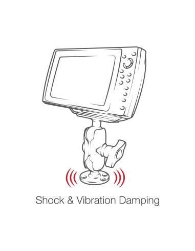 RAM® Drill-Down Ball Mount for Humminbird Helix 8-10 & XPLORE Series