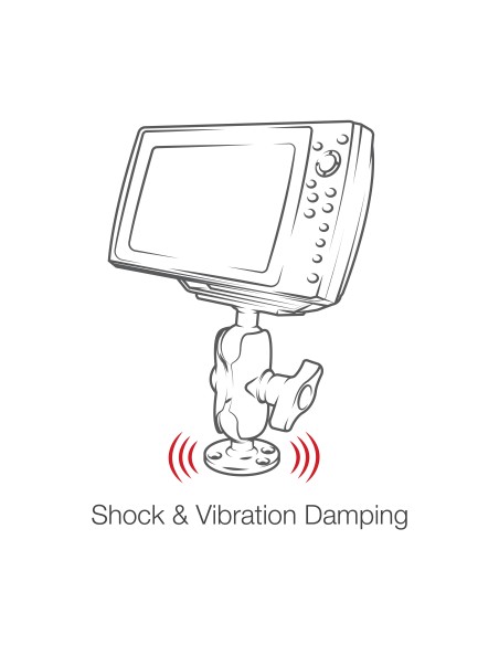 RAM® Drill-Down Ball Mount for Humminbird Helix 8-10 & XPLORE Series