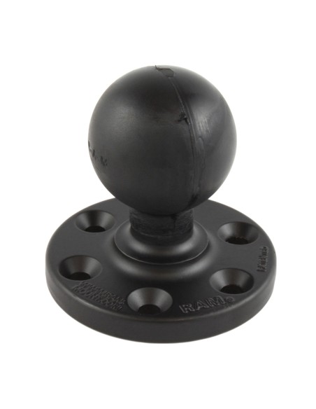 RAM® Large Round Plate with 6-Hole Pattern and Ball - D Size