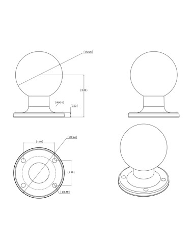 RAM® Round AMPS Plate with Ball