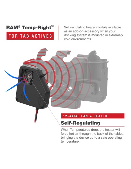 RAM® Temp-RightT Dock Heating Module for Samsung Tab Active5 & 3