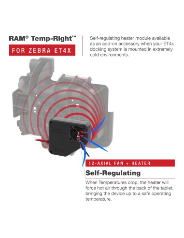 RAM® Temp-RightT Dock Heating Module for Zebra ET4x