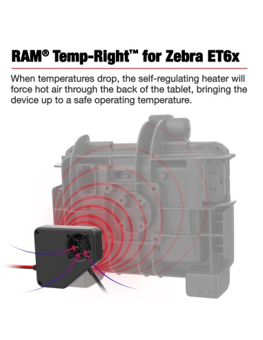RAM® Temp-RightT Dock Heating Module for Zebra ET6x & Getac ZX10