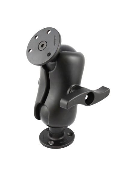 RAM® Double Ball Mount with Steel Reinforced Round Plates - E Size Short