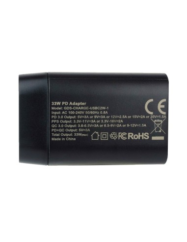 GDS® Type-C and Type-A 33W 2-Port Wall Charger - PD3.0 & PPS